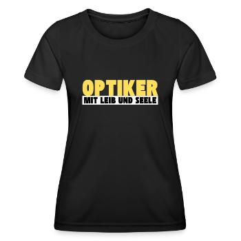 Optiker mit Leib und Seele - Frauen Funktions-T-Shirt - Schwarz - Vorne - AI Model Female 172 light (172cm)