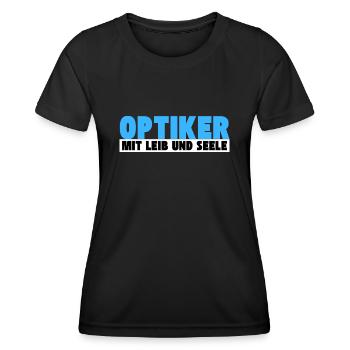 Optiker mit Leib und Seele - Frauen Funktions-T-Shirt - Schwarz - Vorne - AI Model Female 172 light (172cm)