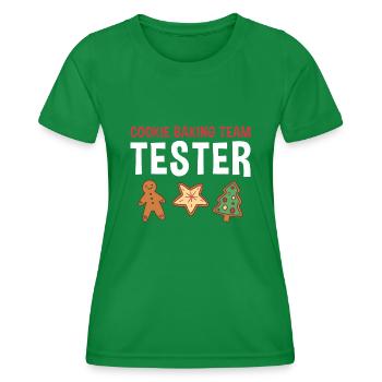 Baking Cookie Baking Team Tester Cookie - Women's Functional T-Shirt - kelly green - Front - AI Model Female 172 dark (172cm)