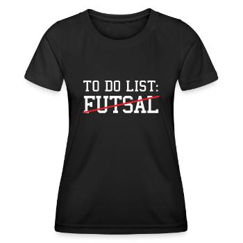 Sport To Do List Futsal - T-shirt sport Femme - noir - Devant - AI Model Female 172 light (172cm)