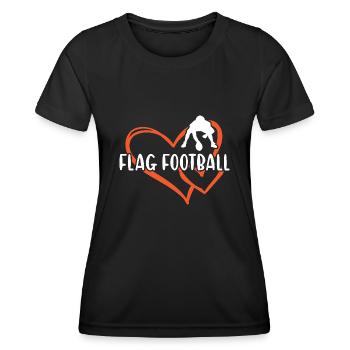 Sport Heart Flag Football - Women's Functional T-Shirt - black - Front - AI Model Female 172 light (172cm)