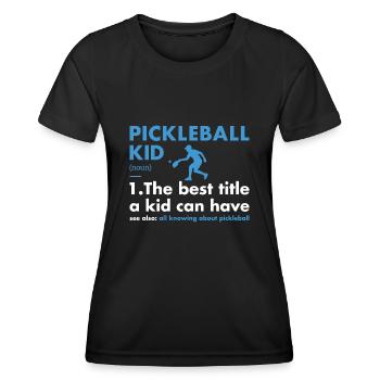 Sport Kid Definition Pickleball - T-shirt sport Femme - noir - Devant - AI Model Female 172 light (172cm)