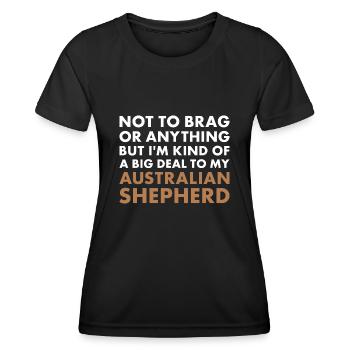 Chien Je Suis Un Gros Problème Pour Mon Aussie - T-shirt sport Femme - noir - Devant - AI Model Female 172 light (172cm)