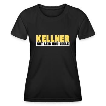 Kellner mit Leib und Seele - Frauen Funktions-T-Shirt - Schwarz - Vorne - AI Model Female 172 light (172cm)