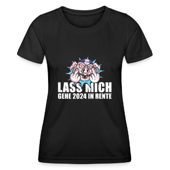 Lass Mich Gehe 2024 In Rente Rente 2024 - Frauen Funktions-T-Shirt - Schwarz - Vorne - AI Model Female 172 light (172cm)