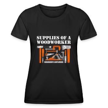 Fournitures de charpentier d’un menuisier menuisier - T-shirt sport Femme - noir - Devant - AI Model Female 172 light (172cm)
