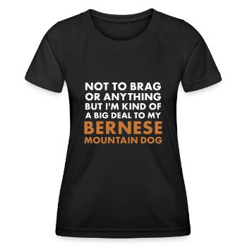 Je suis un gros problème pour mon bouvier bernois - T-shirt sport Femme - noir - Devant - AI Model Female 172 light (172cm)