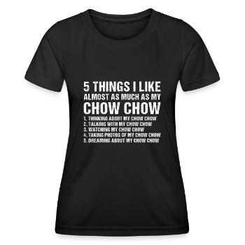 J’aime autant que mon Chow Chow - T-shirt sport Femme - noir - Devant - AI Model Female 172 light (172cm)
