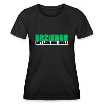 Erzieher mit Leib und Seele - Frauen Funktions-T-Shirt - Schwarz - Vorne - AI Model Female 172 light (172cm)