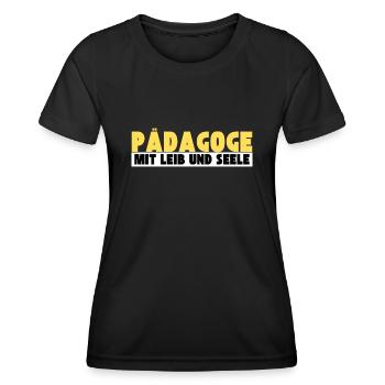 Pädagoge mit Leib und Seele - Frauen Funktions-T-Shirt - Schwarz - Vorne - AI Model Female 172 light (172cm)