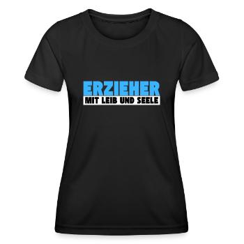 Erzieher mit Leib und Seele - Frauen Funktions-T-Shirt - Schwarz - Vorne - AI Model Female 172 light (172cm)