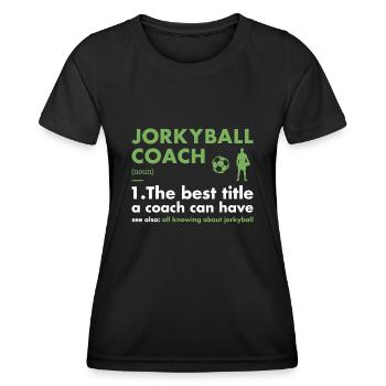 Sport Coach Definition Jorkyball - Women's Functional T-Shirt - black - Front - AI Model Female 172 light (172cm)