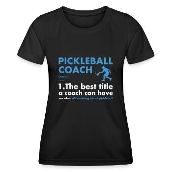 Sport Coach Definition Pickleball - Frauen Funktions-T-Shirt - Schwarz - Vorne - AI Model Female 172 light (172cm)