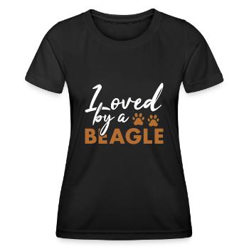 Loved By A Beagle - Women's Functional T-Shirt - black - Front - AI Model Female 172 light (172cm)