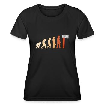 Woodworker Evolution Woodworking - Frauen Funktions-T-Shirt - Schwarz - Vorne - AI Model Female 172 light (172cm)