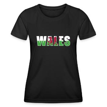Wales Rugby - Women's Functional T-Shirt - black - Front - AI Model Female 172 light (172cm)