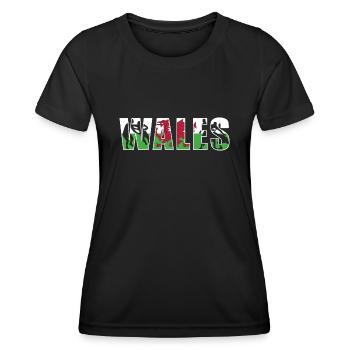 Wales Rugby - Women's Functional T-Shirt - black - Front - AI Model Female 172 light (172cm)