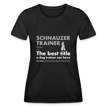Schnauzer Trainer Definiton - T-shirt sport Femme - noir - Devant - AI Model Female 172 light (172cm)