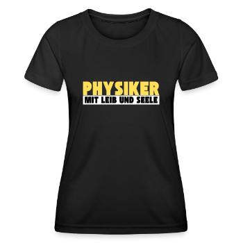 Physiker mit Leib und Seele - Frauen Funktions-T-Shirt - Schwarz - Vorne - AI Model Female 172 light (172cm)