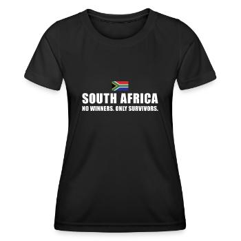 South Africa Only Survivors South Africa Rugby - Women's Functional T-Shirt - black - Front - AI Model Female 172 light (172cm)