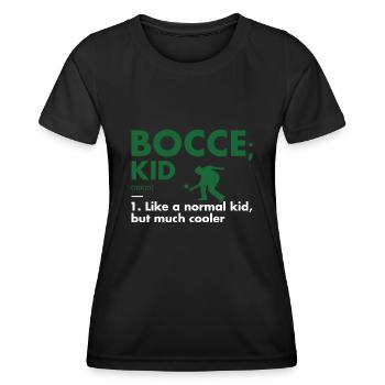 Sport Kid Définition Bocce - T-shirt sport Femme - noir - Devant - AI Model Female 172 light (172cm)