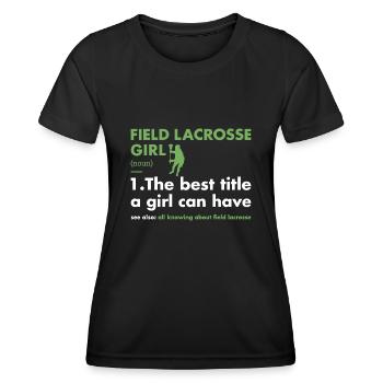 Sport Girl Definition Field Lacrosse - Frauen Funktions-T-Shirt - Schwarz - Vorne - AI Model Female 172 light (172cm)