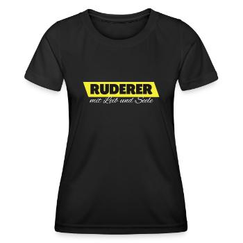 Ruderer mit Leib und Seele - Frauen Funktions-T-Shirt - Schwarz - Vorne - AI Model Female 172 light (172cm)