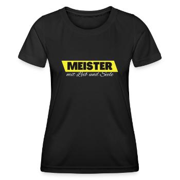 Meister mit Leib und Seele - Frauen Funktions-T-Shirt - Schwarz - Vorne - AI Model Female 172 light (172cm)