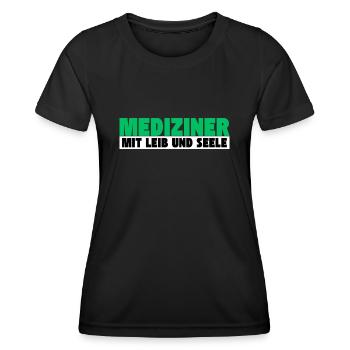 Mediziner mit Leib und Seele - Frauen Funktions-T-Shirt - Schwarz - Vorne - AI Model Female 172 light (172cm)