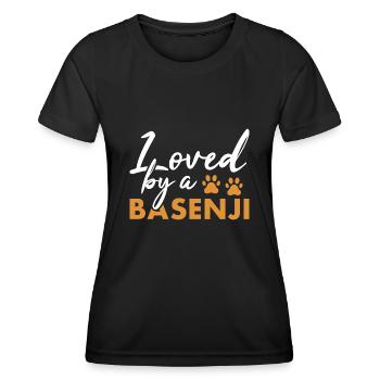 Dog Loved By A Basenji - Women's Functional T-Shirt - black - Front - AI Model Female 172 light (172cm)