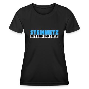 Steinmetz mit Leib und Seele - Frauen Funktions-T-Shirt - Schwarz - Vorne - AI Model Female 172 light (172cm)