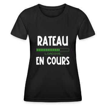 rateau en cours - T-shirt sport Femme - noir - Devant - AI Model Female 172 light (172cm)