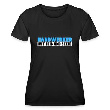 Handwerker mit Leib und Seele - Frauen Funktions-T-Shirt - Schwarz - Vorne - AI Model Female 172 light (172cm)
