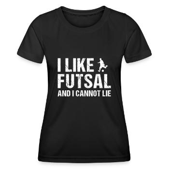 J’aime le futsal et je ne peux pas mentir futsal - T-shirt sport Femme - noir - Devant - AI Model Female 172 light (172cm)