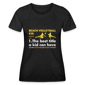 Sport Kid Définition Volleyball de plage - T-shirt sport Femme - noir - Devant - AI Model Female 172 light (172cm)