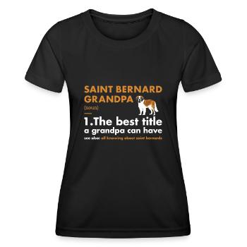 Saint Bernard Grandpa Definition - Women's Functional T-Shirt - black - Front - AI Model Female 172 light (172cm)