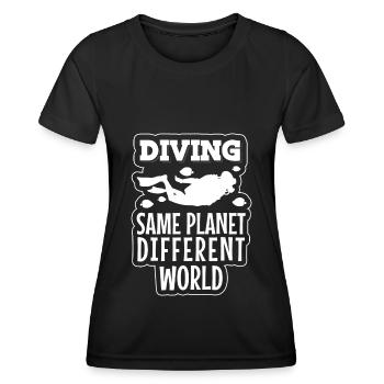 Taucher Wasser Korallen - Frauen Funktions-T-Shirt - Schwarz - Vorne - AI Model Female 172 light (172cm)