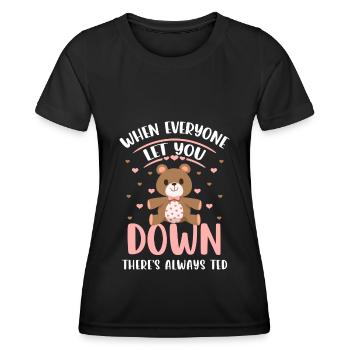 Teddy Baby Kinder Stofftier - Frauen Funktions-T-Shirt - Schwarz - Vorne - AI Model Female 172 light (172cm)