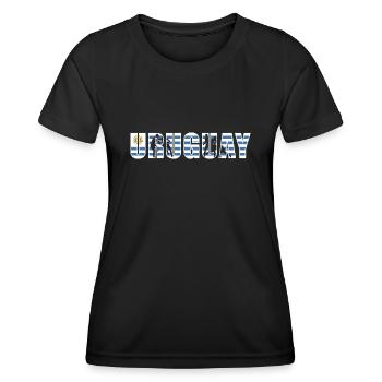 Uruguay Rugby - Frauen Funktions-T-Shirt - Schwarz - Vorne - AI Model Female 172 light (172cm)