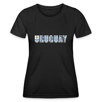 Uruguay Rugby - Frauen Funktions-T-Shirt - Schwarz - Vorne - AI Model Female 172 light (172cm)
