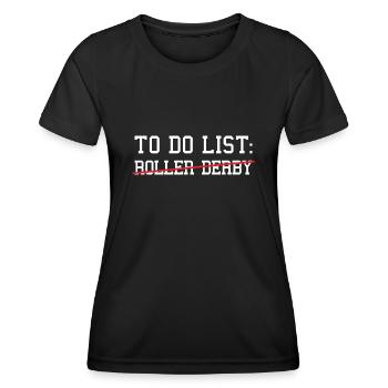 Sport To Do List Roller Derby - T-shirt sport Femme - noir - Devant - AI Model Female 172 light (172cm)