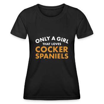 Chien seulement une fille qui aime Corgi - T-shirt sport Femme - noir - Devant - AI Model Female 172 light (172cm)