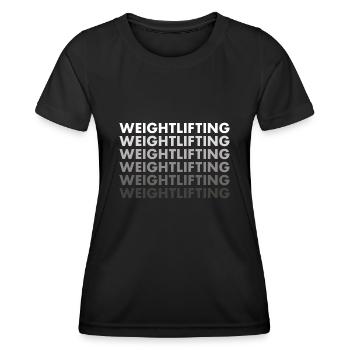 Sport Weightlifting - Frauen Funktions-T-Shirt - Schwarz - Vorne - AI Model Female 172 light (172cm)