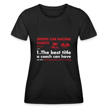 Sport Coach Définition Sprint Car Racing - T-shirt sport Femme - noir - Devant - AI Model Female 172 light (172cm)