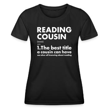 Reader Cousin Definition Reading - Women's Functional T-Shirt - black - Front - AI Model Female 172 light (172cm)
