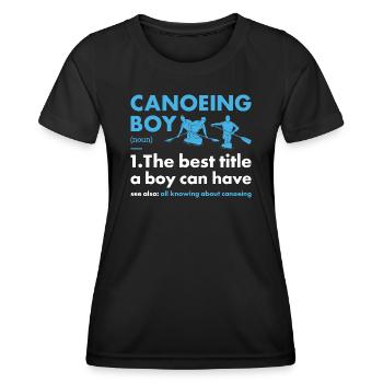 canoéiste garçon définition canoë - T-shirt sport Femme - noir - Devant - AI Model Female 172 light (172cm)