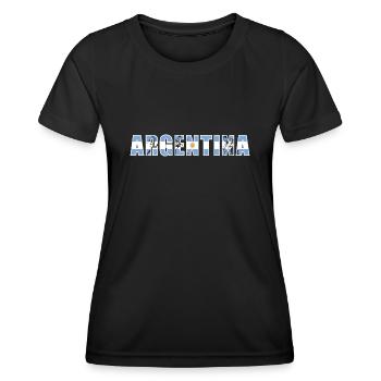 Argentina Rugby - Women's Functional T-Shirt - black - Front - AI Model Female 172 light (172cm)