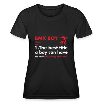 Sport Boy Definition BMX - Women's Functional T-Shirt - black - Front - AI Model Female 172 light (172cm)