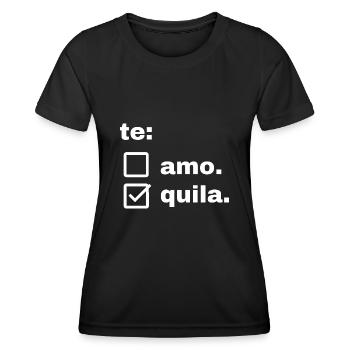 tequila - T-shirt sport Femme - noir - Devant - AI Model Female 172 light (172cm)