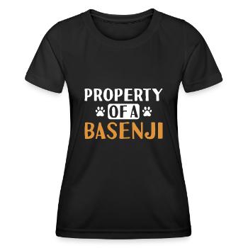 Dog Property Of A Basenji - Women's Functional T-Shirt - black - Front - AI Model Female 172 light (172cm)